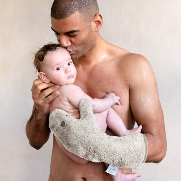 Babyshowerglove douchewashand Vanilla - Afbeelding 2