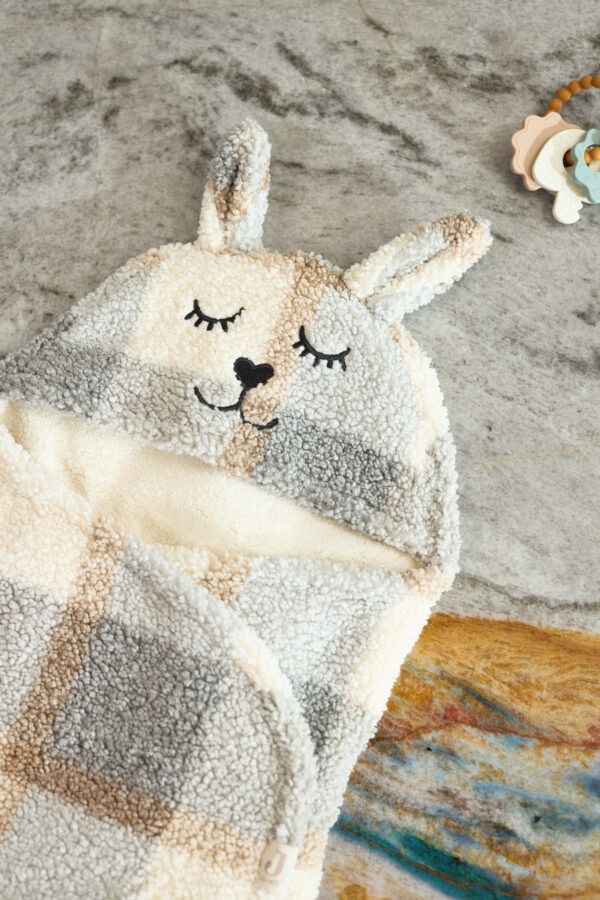 Wikkeldeken Bunny Check Boucle - Afbeelding 9