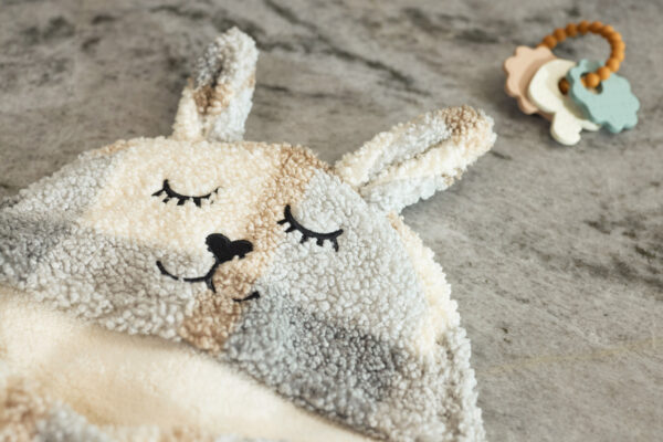 Wikkeldeken Bunny Check Boucle - Afbeelding 2