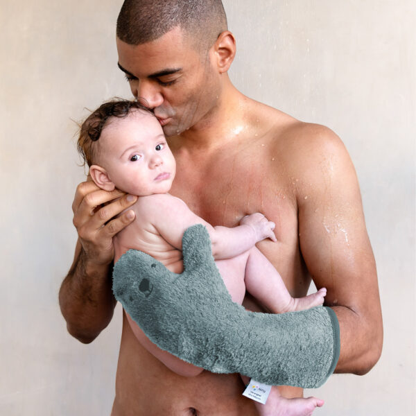Babyshowerglove douchewashand Blueberry - Afbeelding 2
